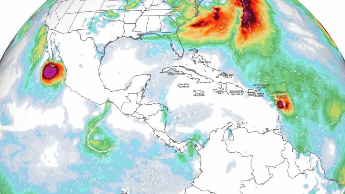 Hurricane Tammy, Hurricane Norma, Cabo San Lucas, Mexico, Atlantic, Pacific, National Hurricane Center, Antigua, Barbuda, Leeward Islands, Guadeloupe, Dominica, Baja California Sur, Sinaloa