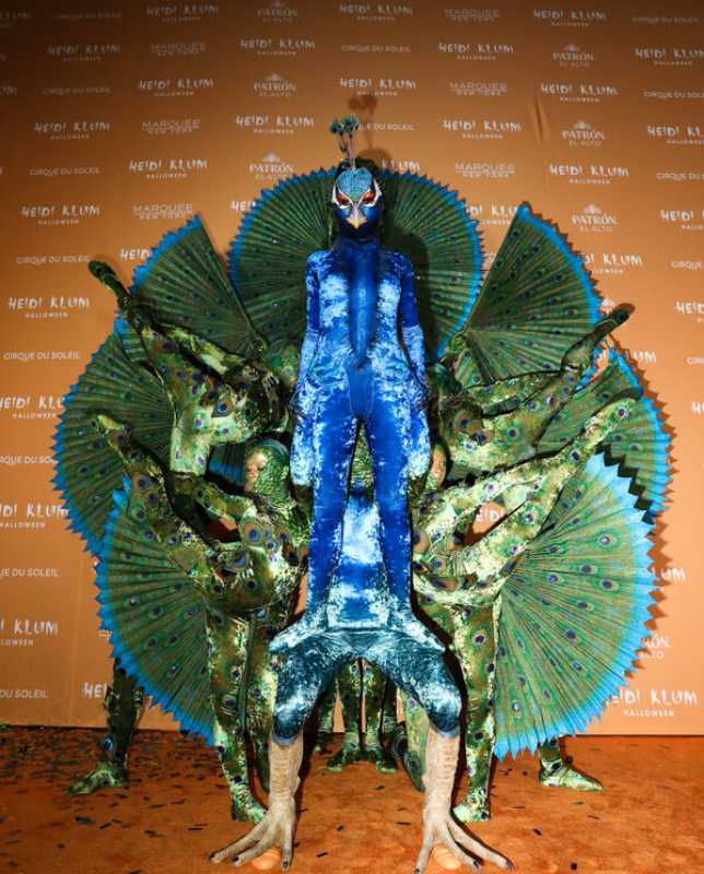 Heidi Klum Steals Halloween Spotlight with Extravagant Peacock Outfit