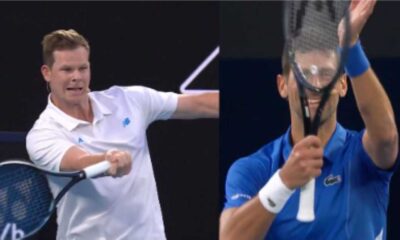 Aussie Cricket Champion Steve Smith Stuns Novak Djokovic With Impressive Return Serve