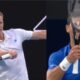 Aussie Cricket Champion Steve Smith Stuns Novak Djokovic With Impressive Return Serve