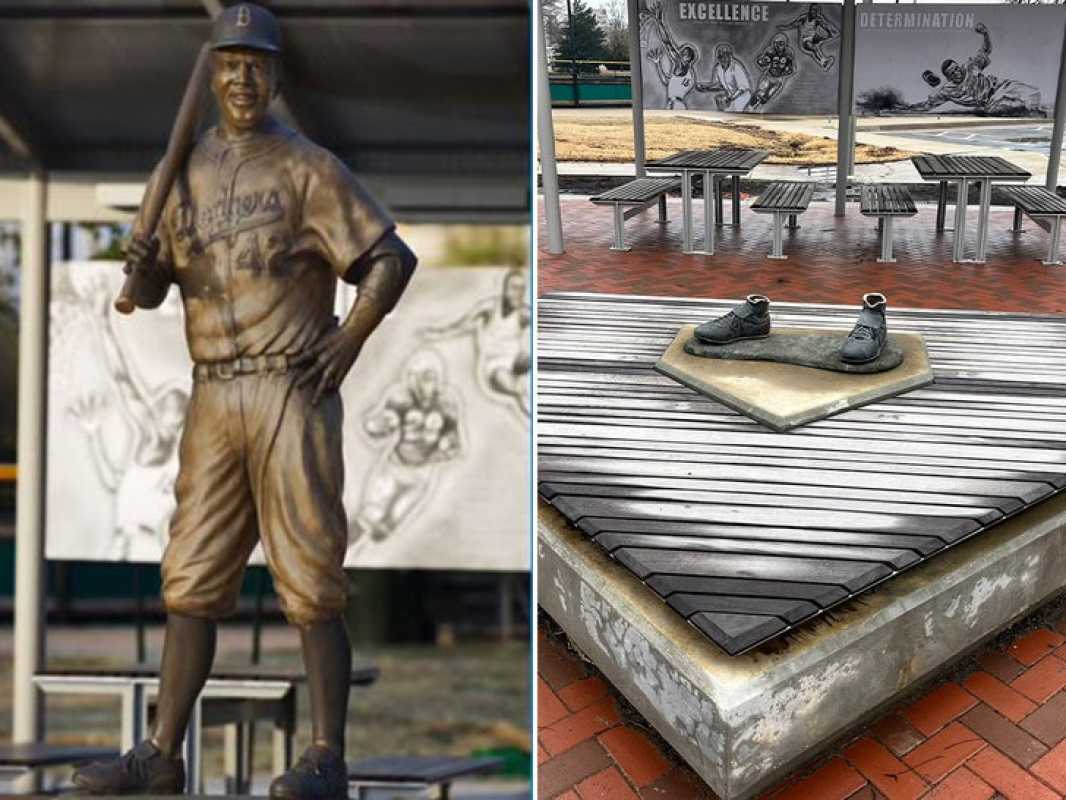 Beloved Jackie Robinson Statue Found Burned And Destroyed In Wichita Park