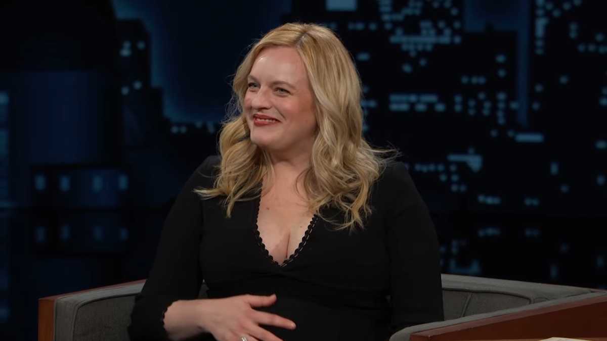 Elisabeth Moss Confirms Pregnancy On Jimmy Kimmel Live