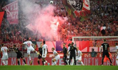 Fan Protest Causes Delay In Bundesliga Match Between Cologne And Borussia Dortmund