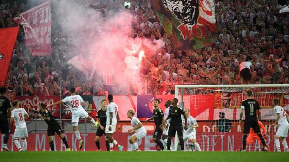 Fan Protest Causes Delay In Bundesliga Match Between Cologne And Borussia Dortmund