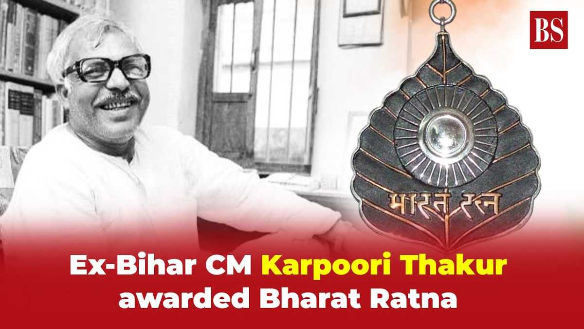 Former Bihar Chief Minister Karpoori Thakur To Receive Posthumous Bharat Ratna