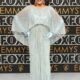 Joan Collins Stuns At 2023 Emmy Awards In Sparkling Blue Gown