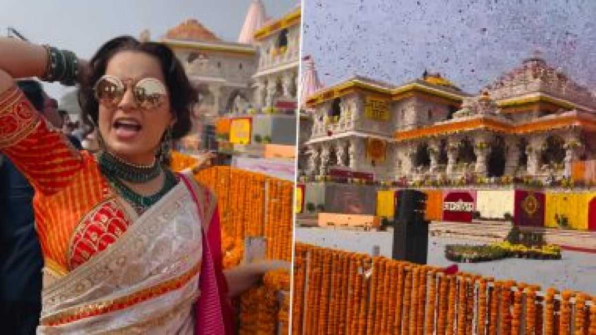 Kangana Ranaut Joyfully Chants 'jai Shri Ram' At Ram Mandir Pran Pratishtha Ceremony