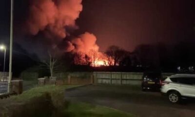 Massive Fire Engulfs Warehouse On Bridgend Industrial Estate, No Casualties Reported