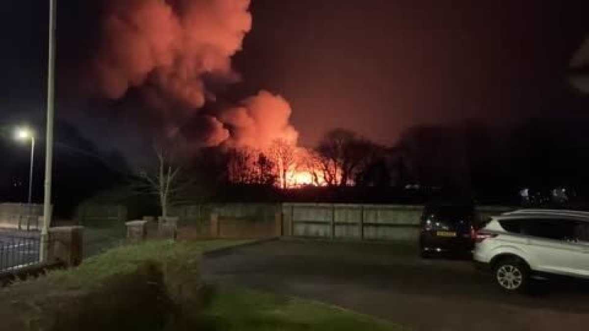 Massive Fire Engulfs Warehouse On Bridgend Industrial Estate, No Casualties Reported