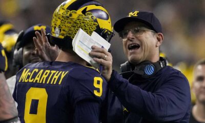 Michigan Quarterback J.j. Mccarthy Declares For Nfl Draft As Harbaugh Considers Nfl Offers