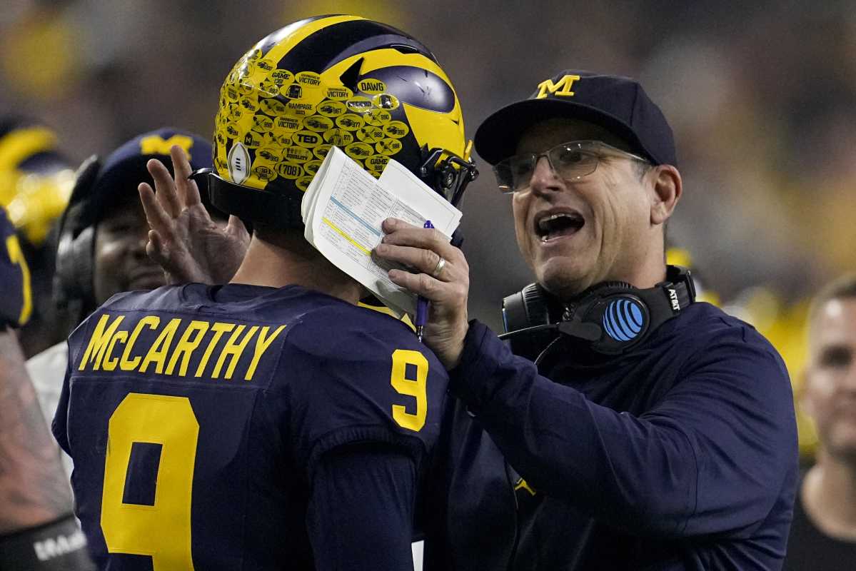 Michigan Quarterback J.j. Mccarthy Declares For Nfl Draft As Harbaugh Considers Nfl Offers