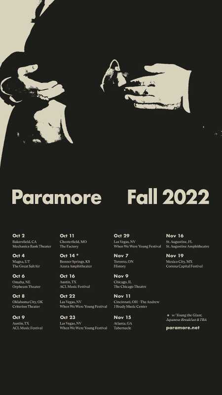 Paramore Concert Tour Announced