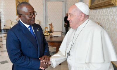 Pope Francis Discusses Catholic Church's Contribution To Guinea Bissau With President Umaro Sissoco Embaló