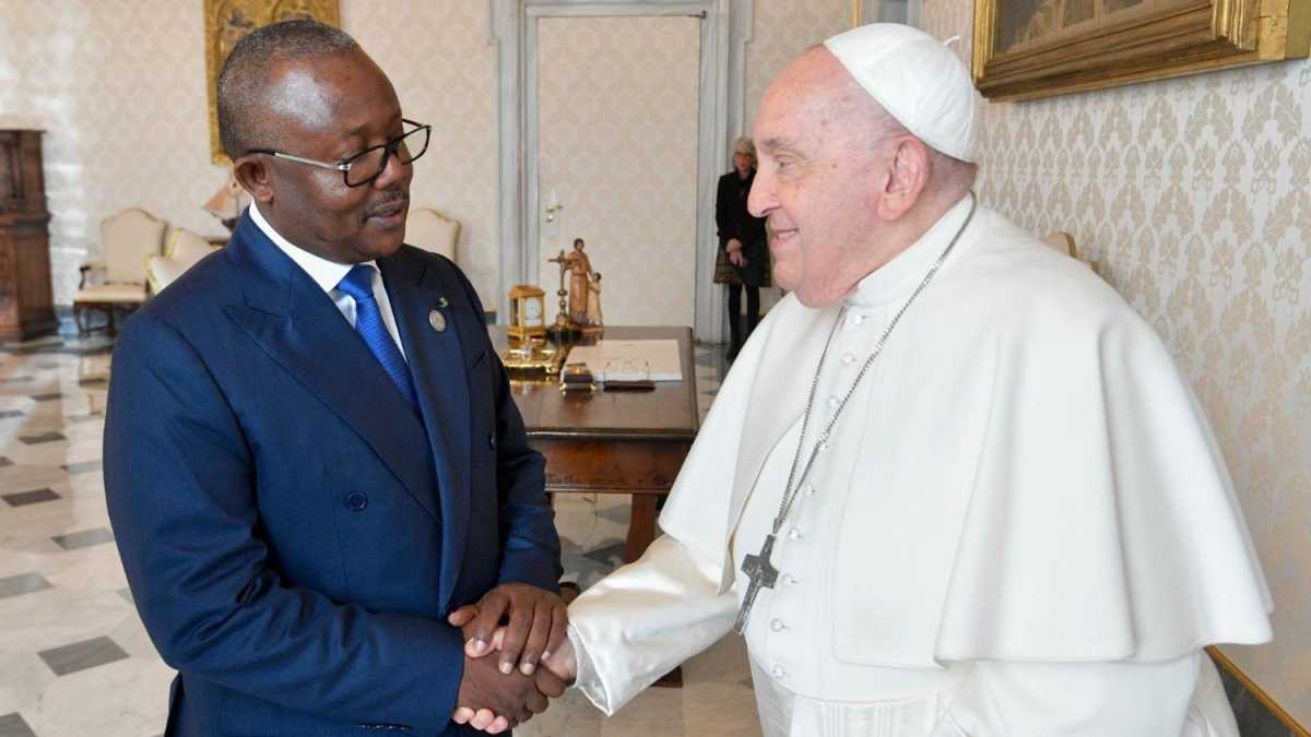 Pope Francis Discusses Catholic Church's Contribution To Guinea Bissau With President Umaro Sissoco Embaló