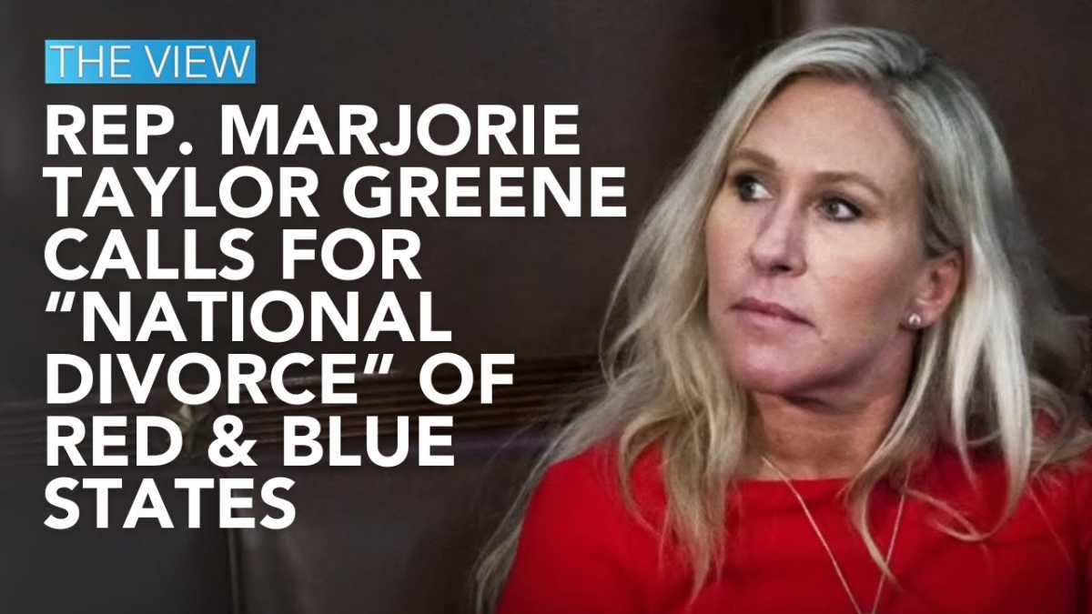 Rep. Marjorie Taylor Greene Calls For 'national Divorce' Between Red And Blue States