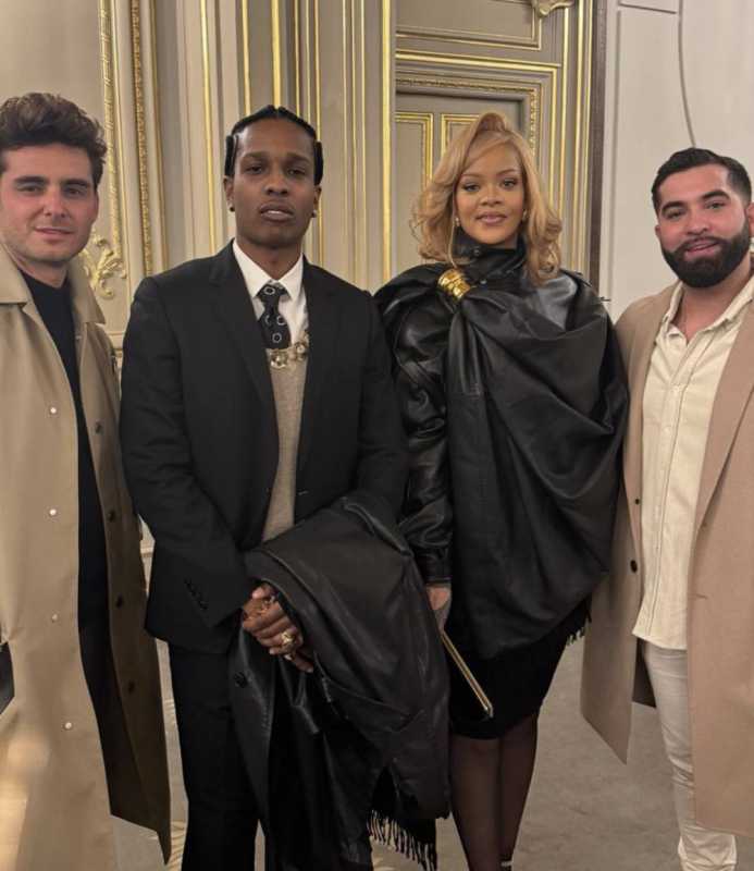 Rihanna And A$ap Rocky Meet With French President Emmanuel Macron In Paris