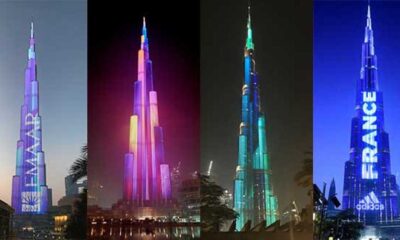 World's Tallest Building, Burj Khalifa, Lights Up In Spectacular Display