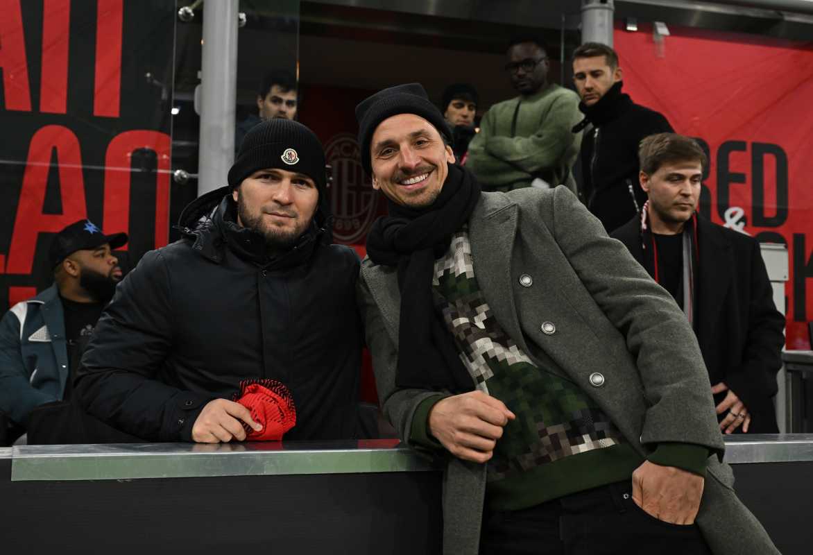 Zlatan Ibrahimovic And Khabib Nurmagomedov Spotted Together At Ac Milan Match