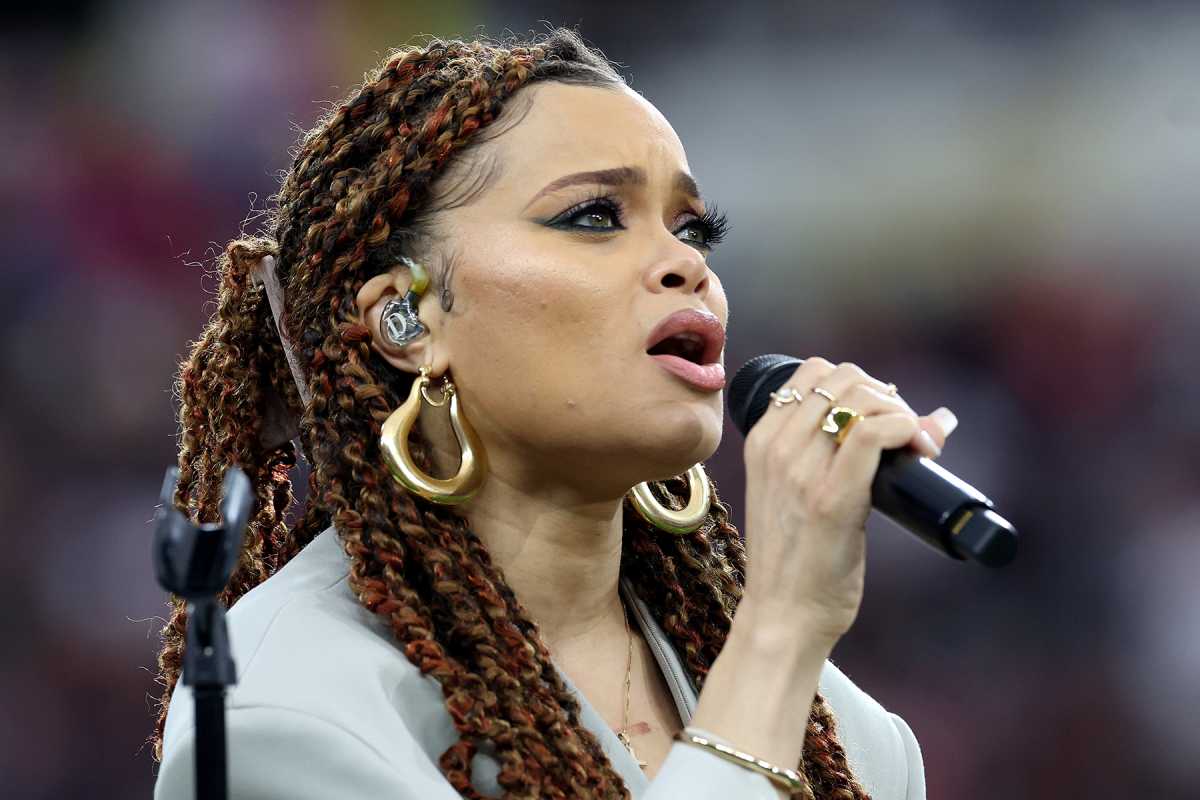 Andra Day Delivers Powerful 'lift Every Voice And Sing' Performance At Super Bowl Lviii Pregame Ceremony