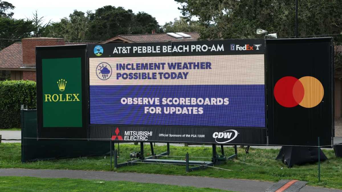 Final Round Of At&t Pebble Beach Pro Am Postponed Due To Inclement Weather