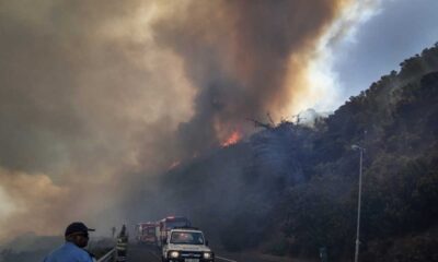 Firefighters Battle Wildfire Near Kalk Bay In Western Cape