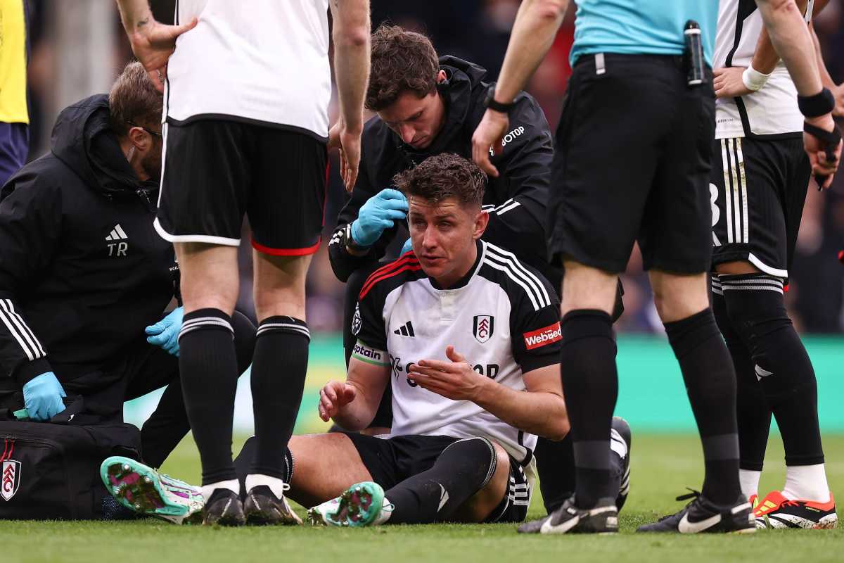 Fulham's Tom Cairney Bloodied As Premier League Clash Halts After Ball Hits Face