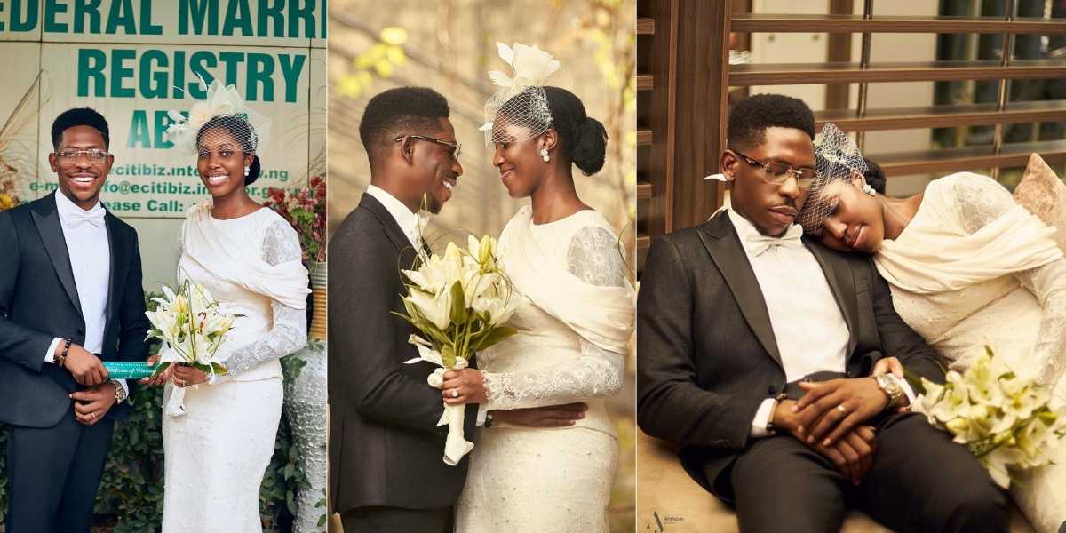 Gospel Artist Moses Bliss Marries Ghanaian Fiancée Marie In Court Wedding