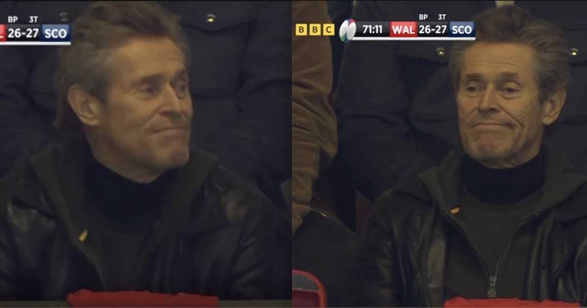 Hollywood Legend Willem Dafoe Spotted At Six Nations Game In Cardiff