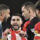 Kyle Walker And Neal Maupay Clash In Heated Exchange During Manchester City's Victory