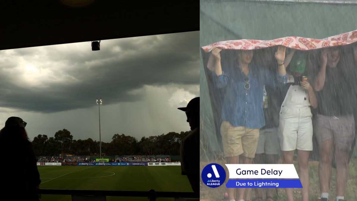 Lightning Strikes Halt Canberra Sydney Liberty A League Match