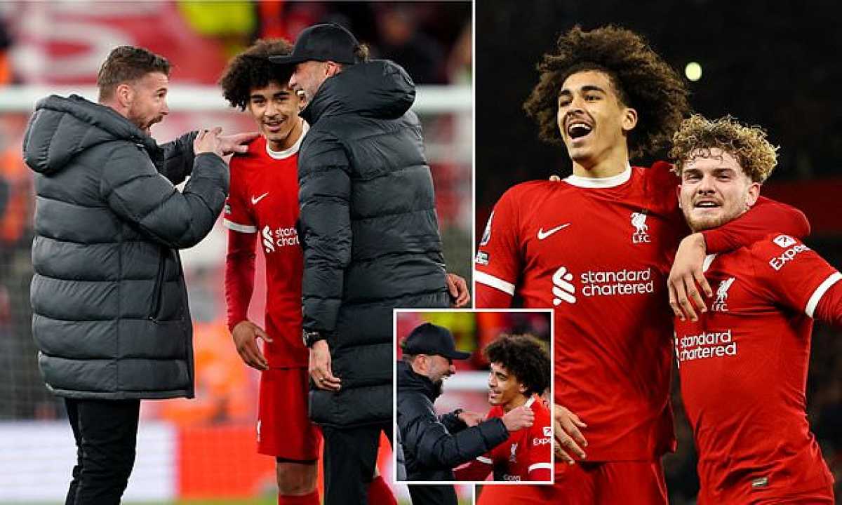 Luton Manager Rob Edwards Shares Laugh With Jurgen Klopp's Son After Liverpool Defeat