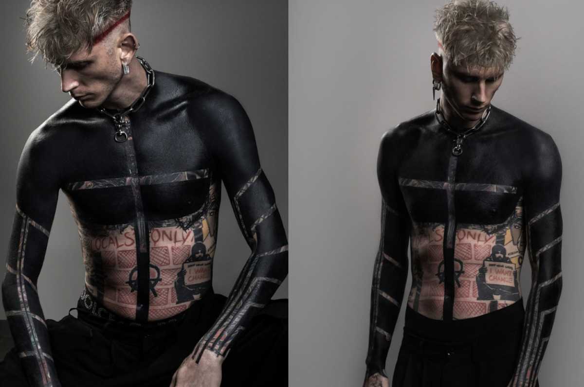 Machine Gun Kelly Unveils Controversial Blackout Tattoo And Teases New Music Release