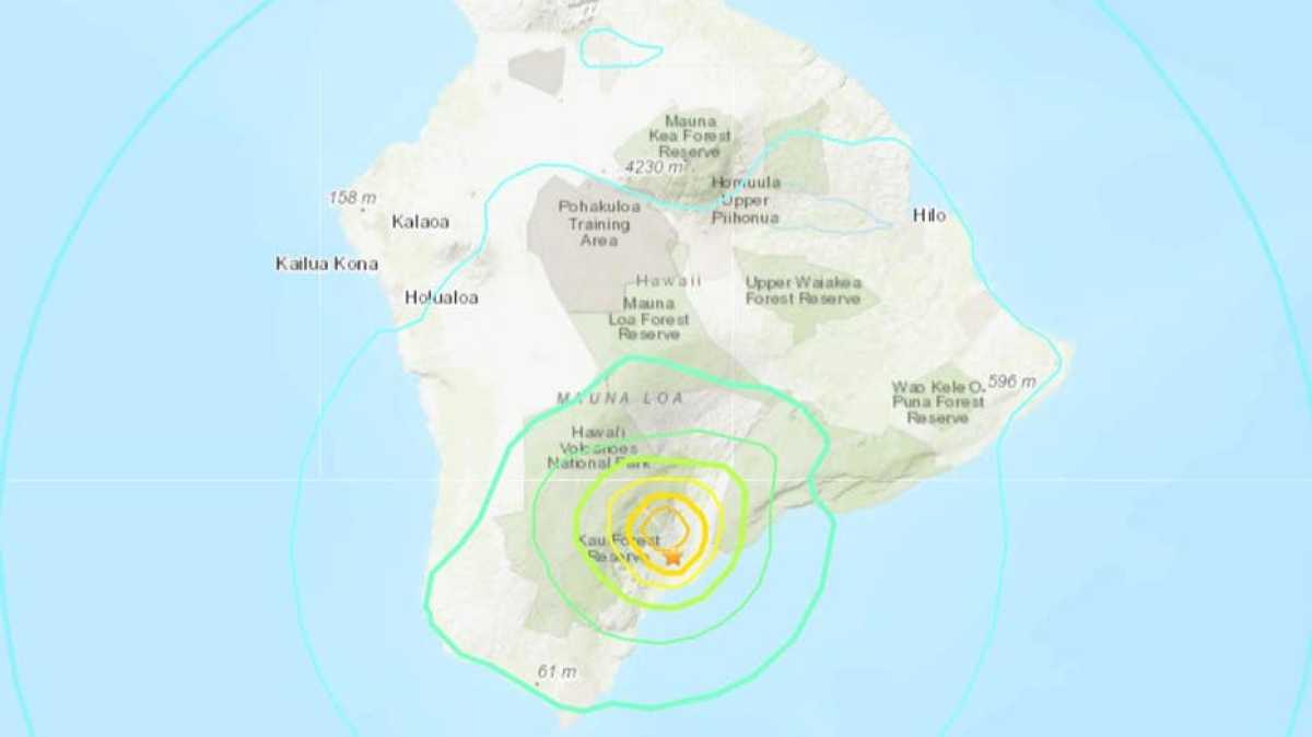 Magnitude 5.7 Earthquake Strikes Hawaii's Big Island, Aftershocks Felt