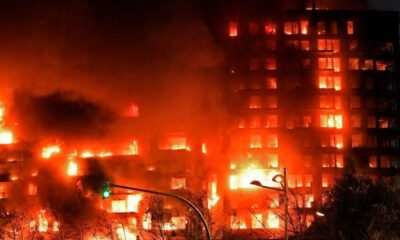 Massive Fire Engulfs Apartment Blocks In Valencia, Spain