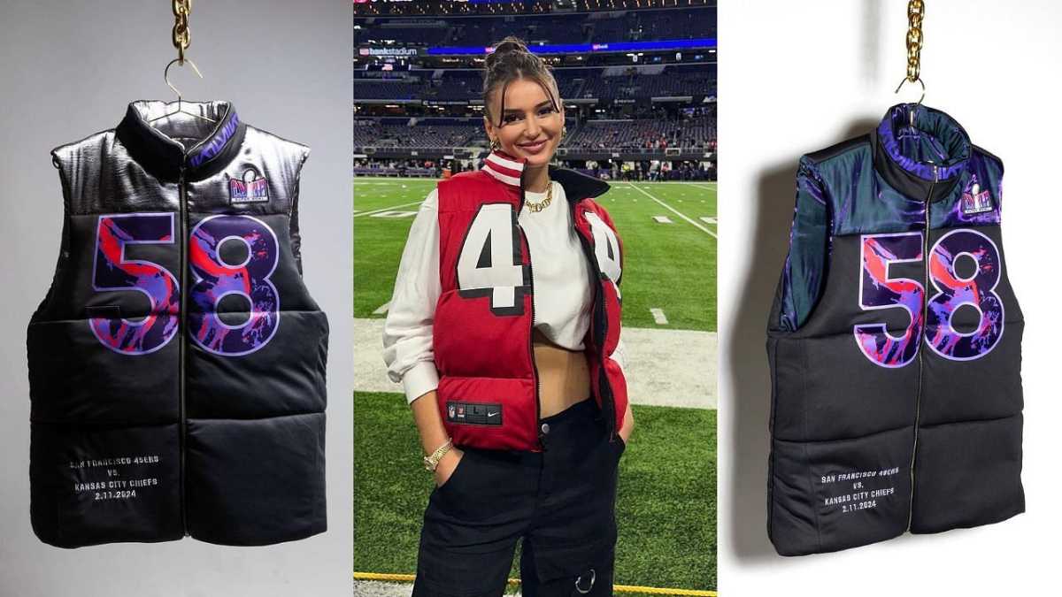 Nfl Designer Kristin Juszczyk Stuns In Custom Jacket For Super Bowl 2024