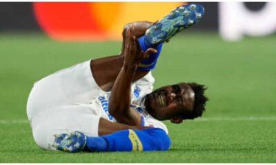 Nigeria's Zaidu Sanusi Faces Season Ending Injury Blow In Porto Clash Against Arsenal