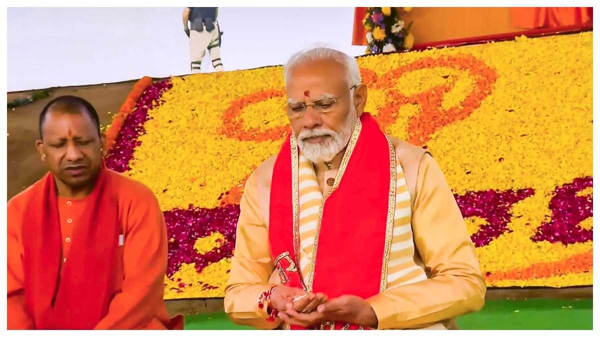 Prime Minister Modi Lays Foundation Stone For Kalki Dham In Sambhal, Uttar Pradesh