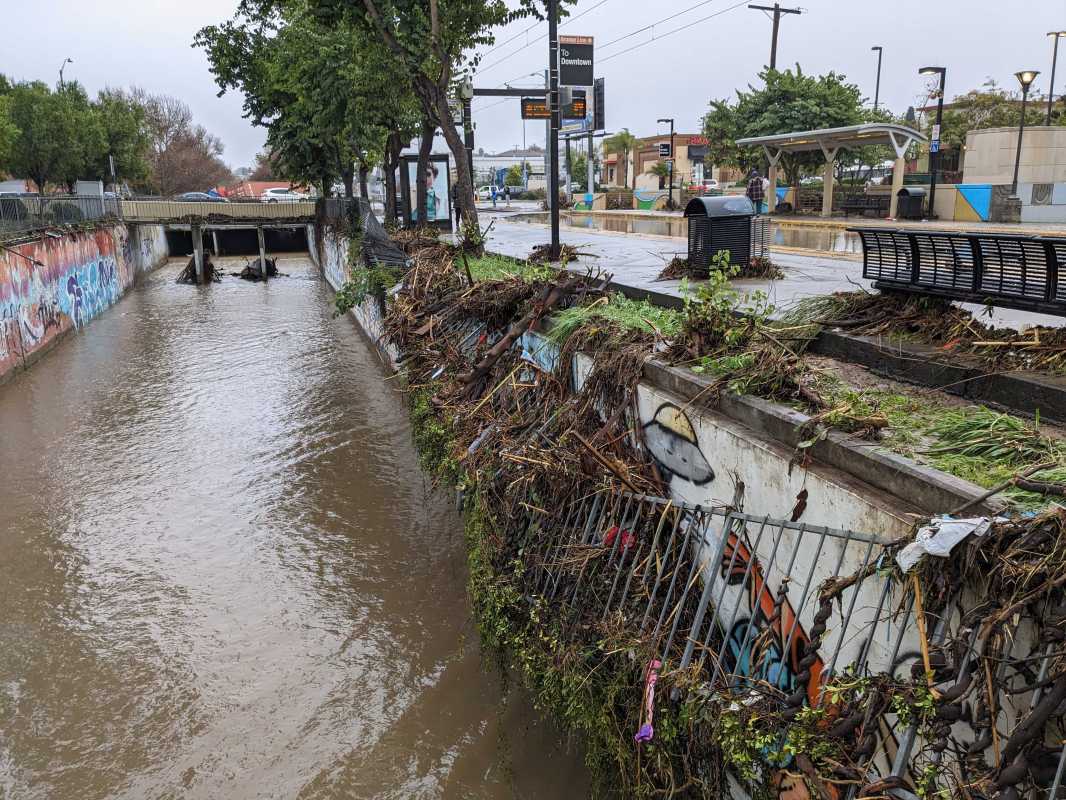 San Diego Streets Flooded Due To Clogged Storm Drains