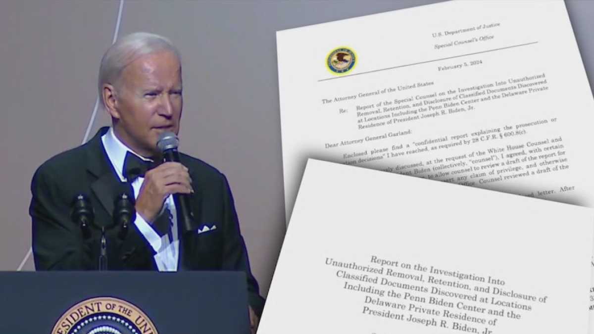 Special Counsel Report Finds No Criminal Charges For President Biden's Handling Of Classified Documents