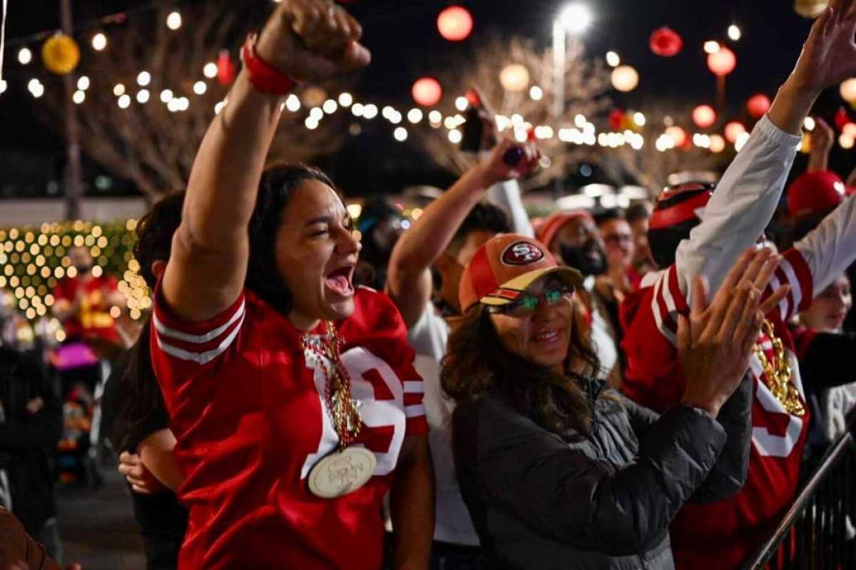 Super Bowl Lviii: 49ers Fans Celebrate Victory At Mega Tailgate Party