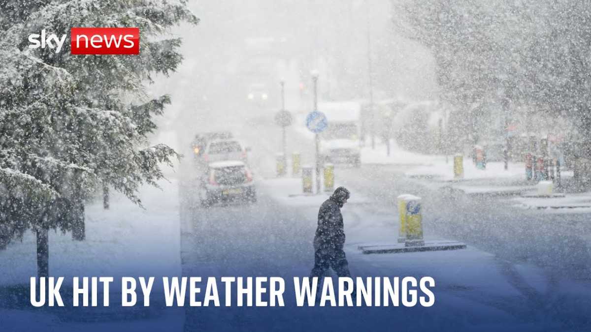 Uk Hit By Severe Weather As Yellow Warnings For Snow And Rain Are Issued