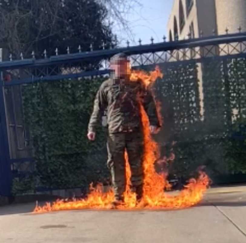 U.s. Air Force Member Sets Himself On Fire Outside Israeli Embassy In Washington, D.c.