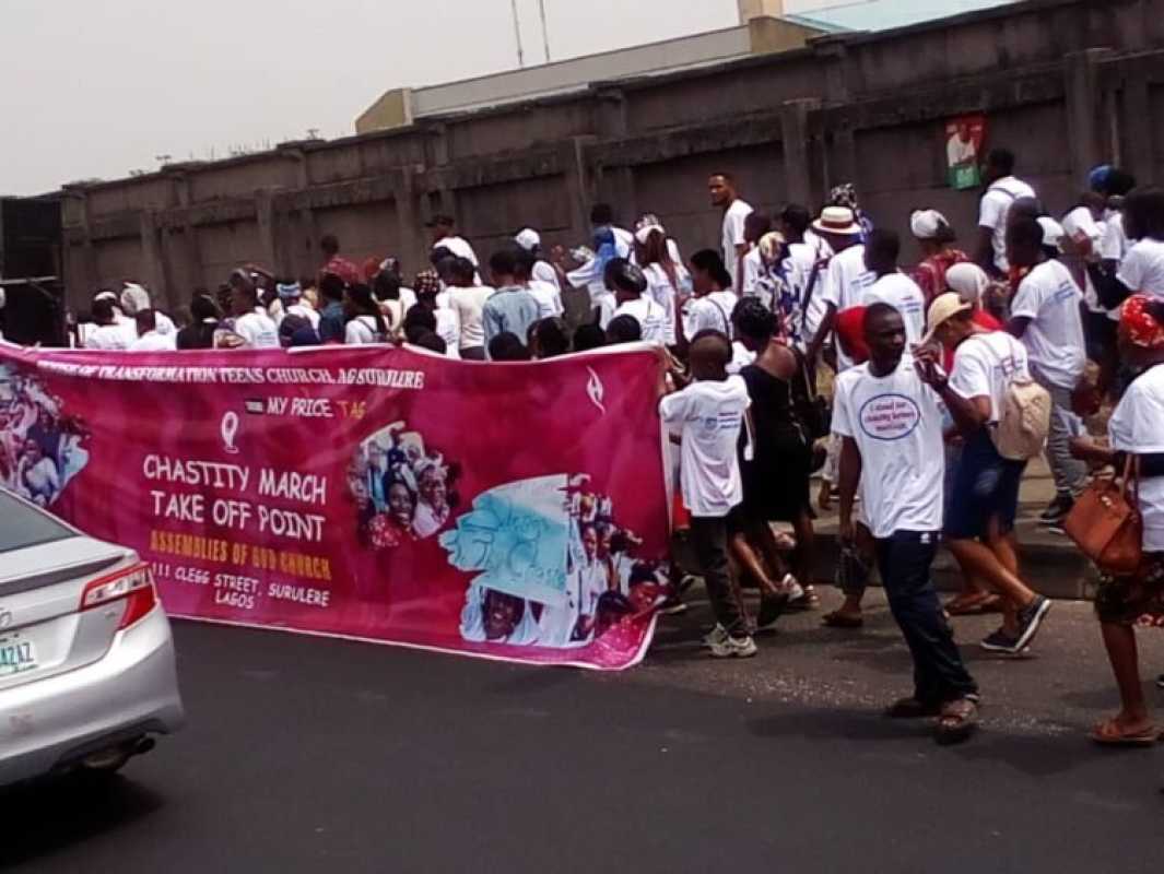 Valentine's Day Chastity March Organized By Assemblies Of God Church In Lagos