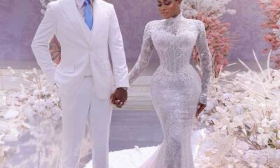 Veekee James And Femi Exchange Vows In Spectacular White Wedding Ceremony