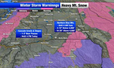 Winter Storm Warning Issued For Northern Blue Mountains Of Oregon