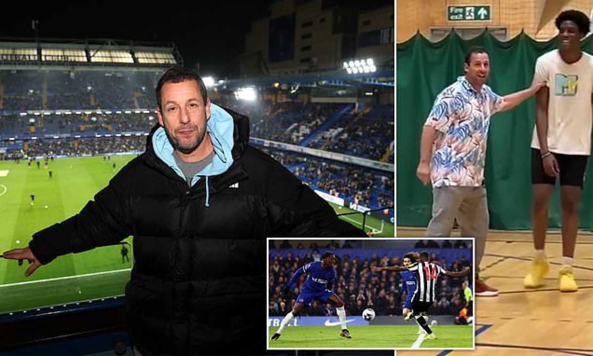 Adam Sandler Cheers On Chelsea At Stamford Bridge