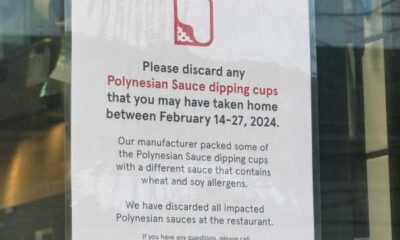 Chick Fil A Recalls Polynesian Sauce Due To Wheat And Soy Allergen Contamination