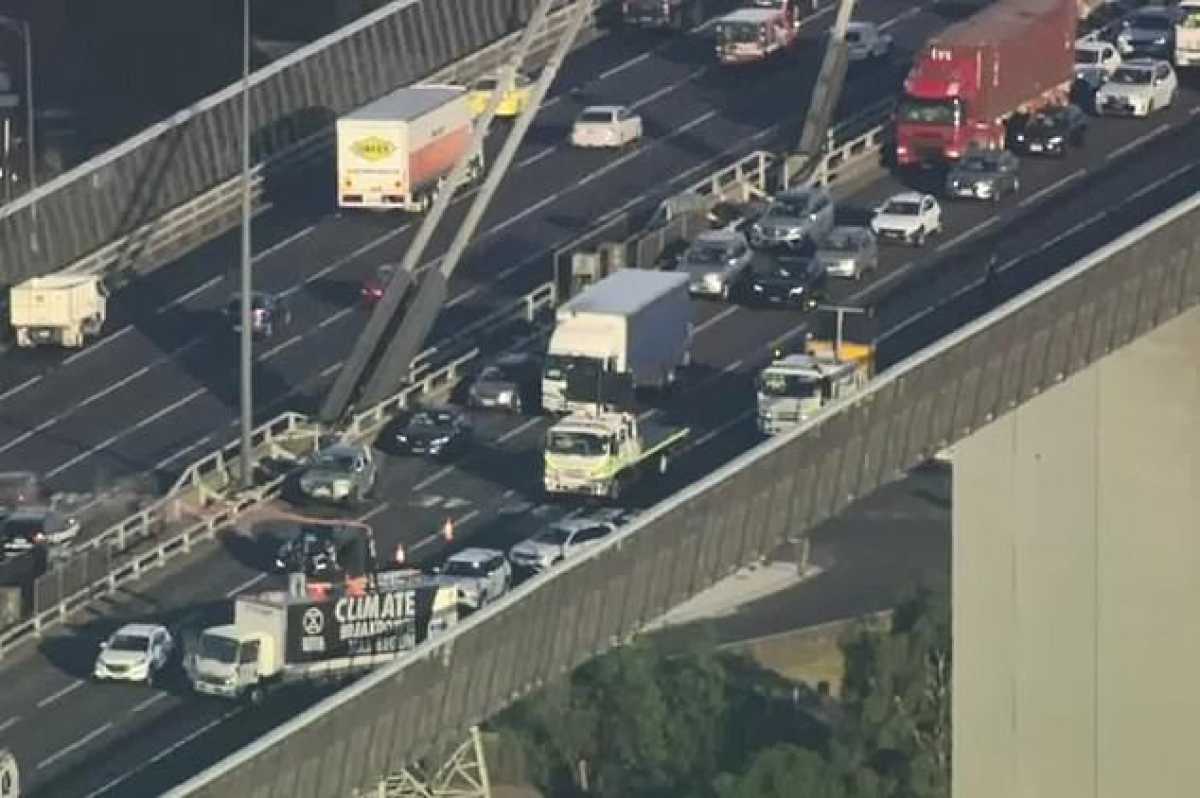 Climate Protesters Arrested On Melbourne's West Gate Bridge Cause Peak Hour Chaos