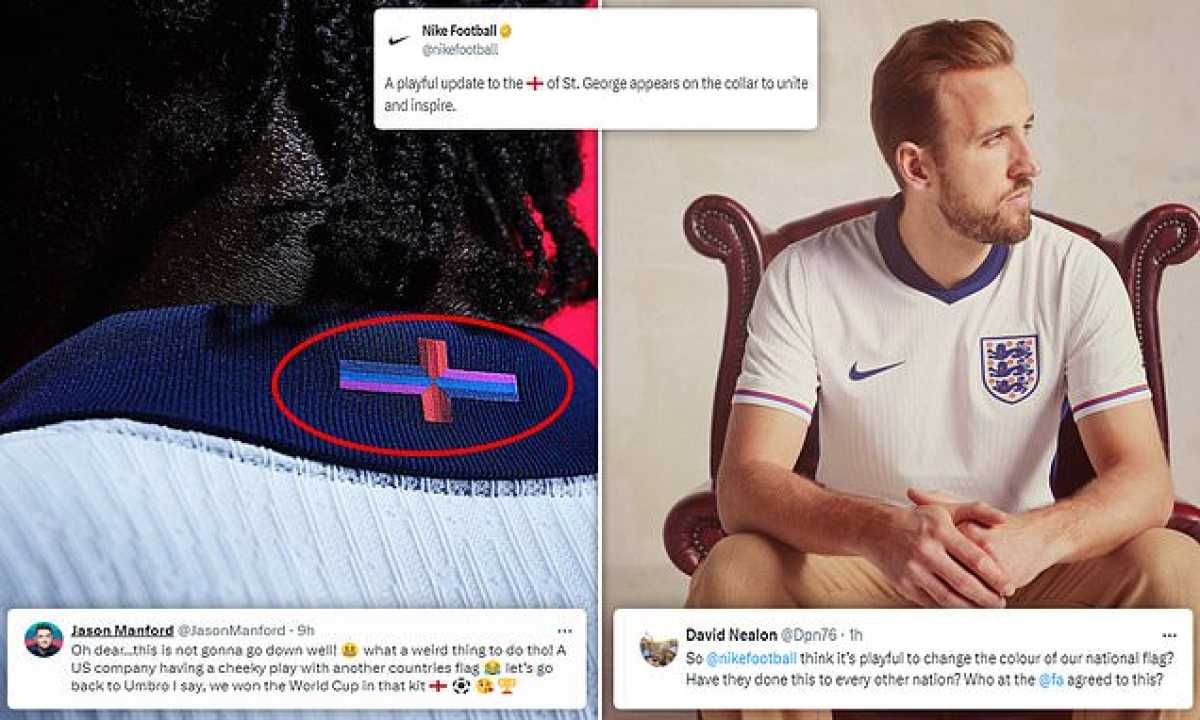 Controversy Surrounds England's New Nike Football Shirt Design With Multicolored St George's Cross