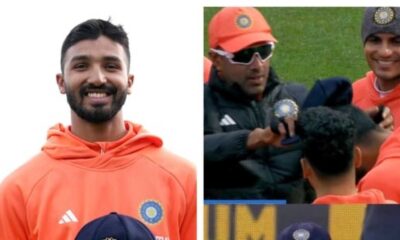 Devdutt Padikkal Receives Test Cap From R Ashwin In Dharamsala Test Match Against England